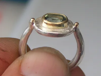 Etruscan Green Sapphire Ring